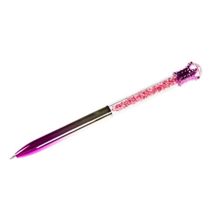 Princess pen with crown and glitter