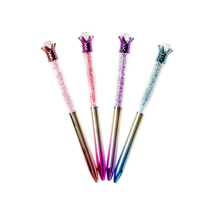Princess pen with crown and glitter
