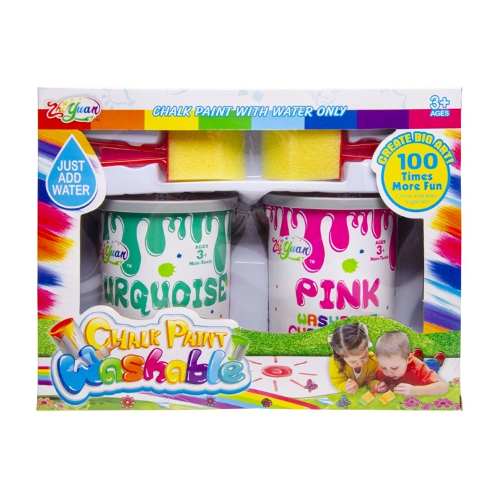 Kreda chodnikowa w proszku + 2 pędzelki XL