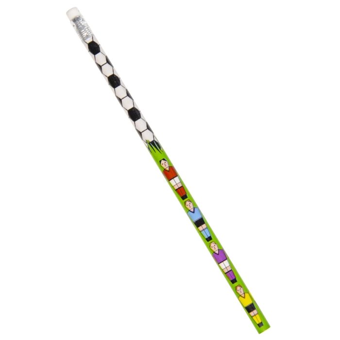 Pencil with an eraser - football
