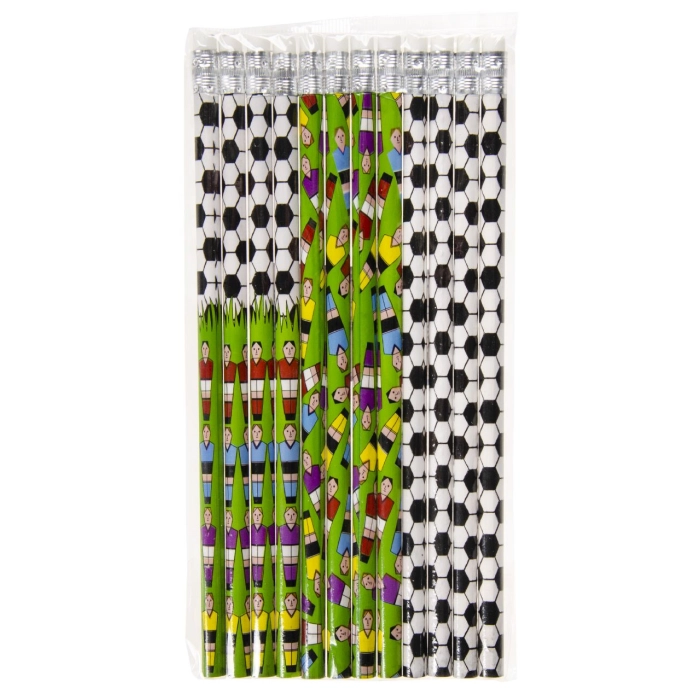 Pencil with an eraser - football