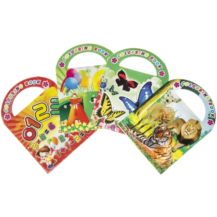 Mini coloring book with stickers - mix of patterns
