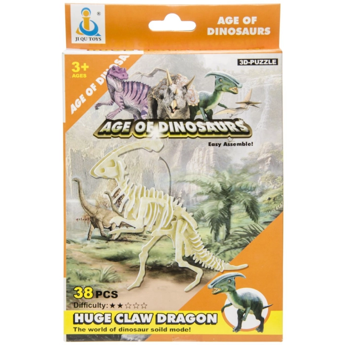 Zbuduj szkielet dinozaura - puzzle 3D