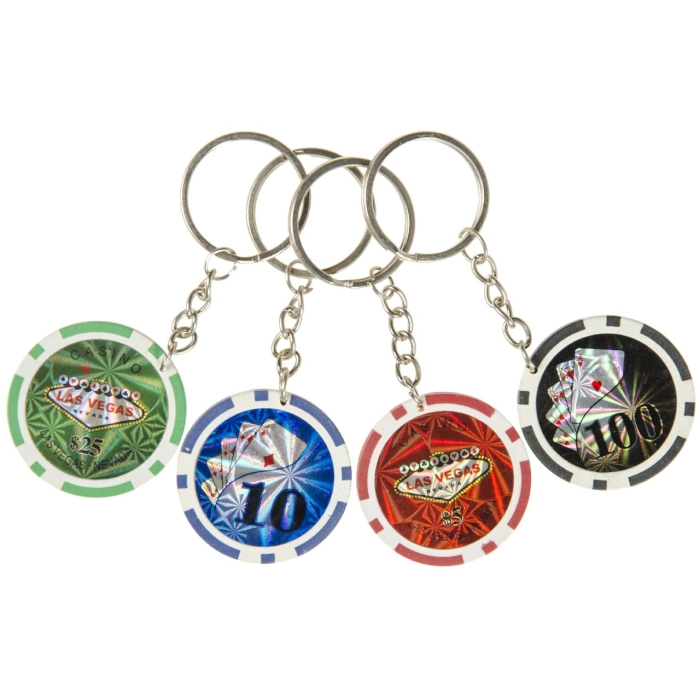 Keychain chip for poker or casino