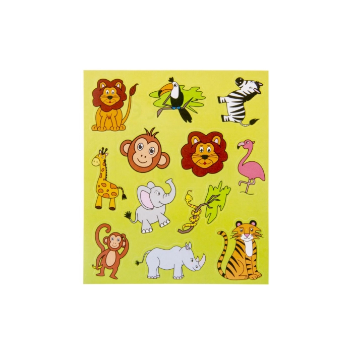 Zestaw naklejek 12 sztuk - Wild animals