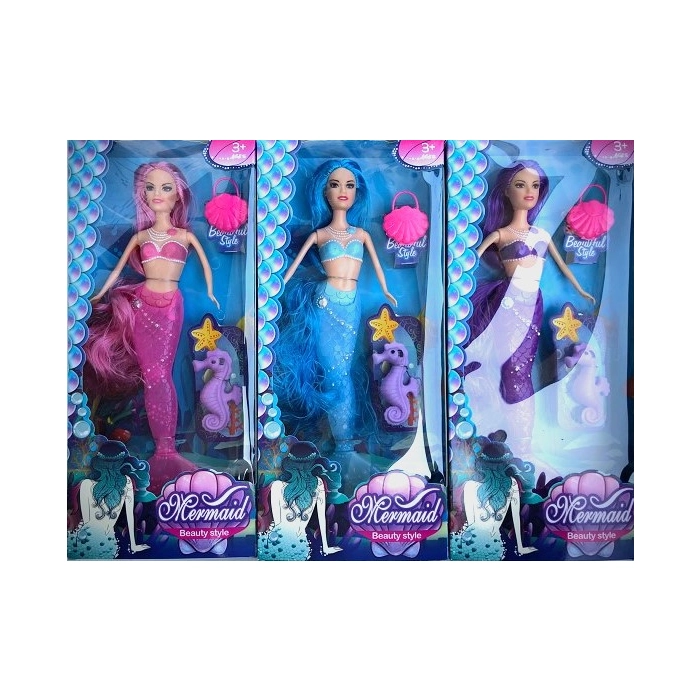 Mermaid doll with a seahorse 30 cm box