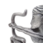Strzelec - figurka dekoracyjna metalowa na drewnianej podstawie