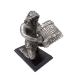 Aquarius - dekorative Metallfigur auf Holzsockel