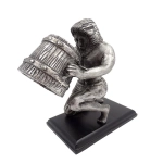 Aquarius - dekorative Metallfigur auf Holzsockel
