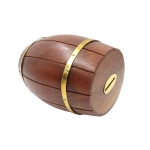 Skarbonka beczka z palisandru indyjskiego 12,5 cm