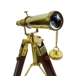 Vintage Decorative Telescope – Brass and Wood in Nautical Style