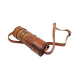 Luneta mosiężna w skórze z paskiem