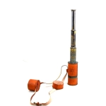 Luneta mosiężna w skórze z paskiem