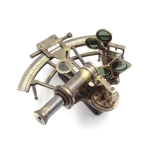 Brass sextant in a wooden box - XL