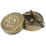 Brass compass with sundial
