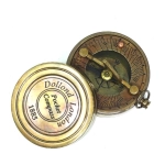 Brass compass with sundial