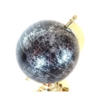 Globus Black World na podstawie mosiężnej