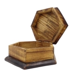 Wooden casket with ornaments
