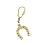 Lucky key ring - brass horseshoe