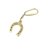 Lucky key ring - brass horseshoe