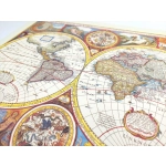 Mapa Świata Retro - John Speed, 1651 r.- reprint
