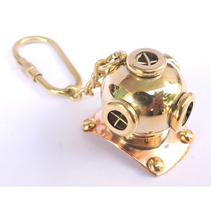 Exclusive keyring – diver’s helmet – brass – last pieces