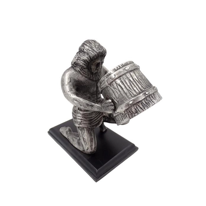 Aquarius - dekorative Metallfigur auf Holzsockel