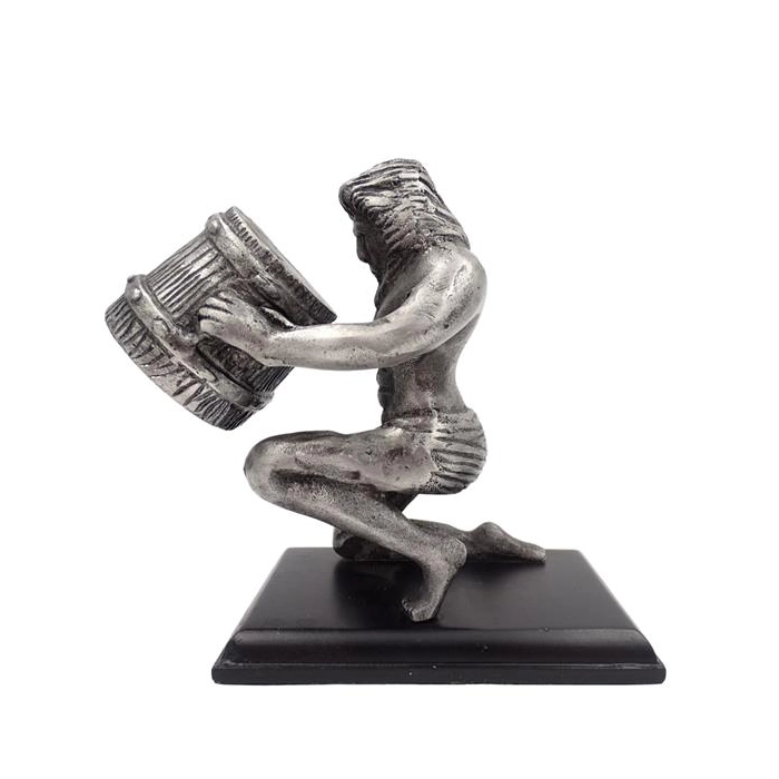 Aquarius - dekorative Metallfigur auf Holzsockel