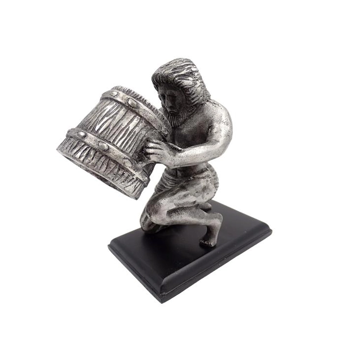 Aquarius - dekorative Metallfigur auf Holzsockel
