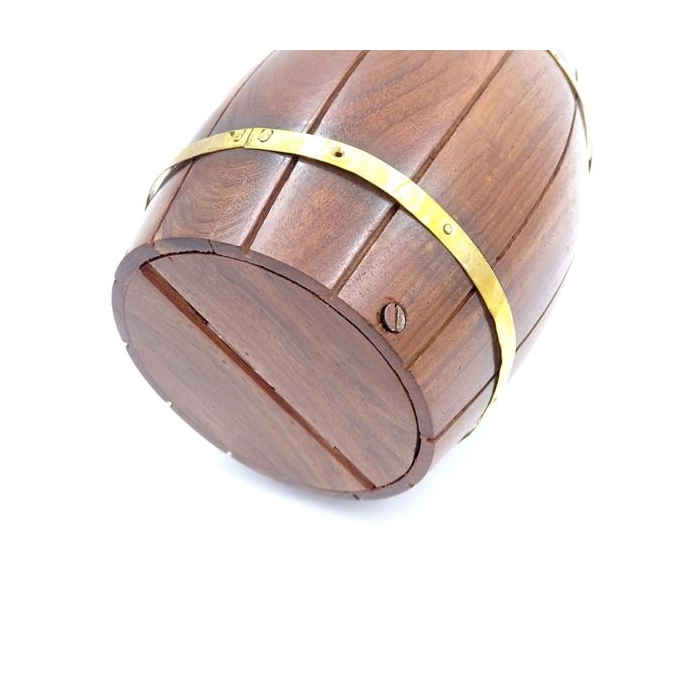 Skarbonka beczka z palisandru indyjskiego 12,5 cm