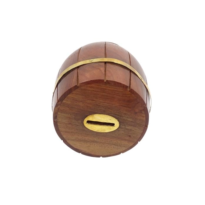 Skarbonka beczka z palisandru indyjskiego 12,5 cm