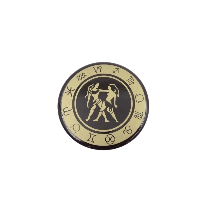 Zodiac sign - Gemini - magnet, enamel