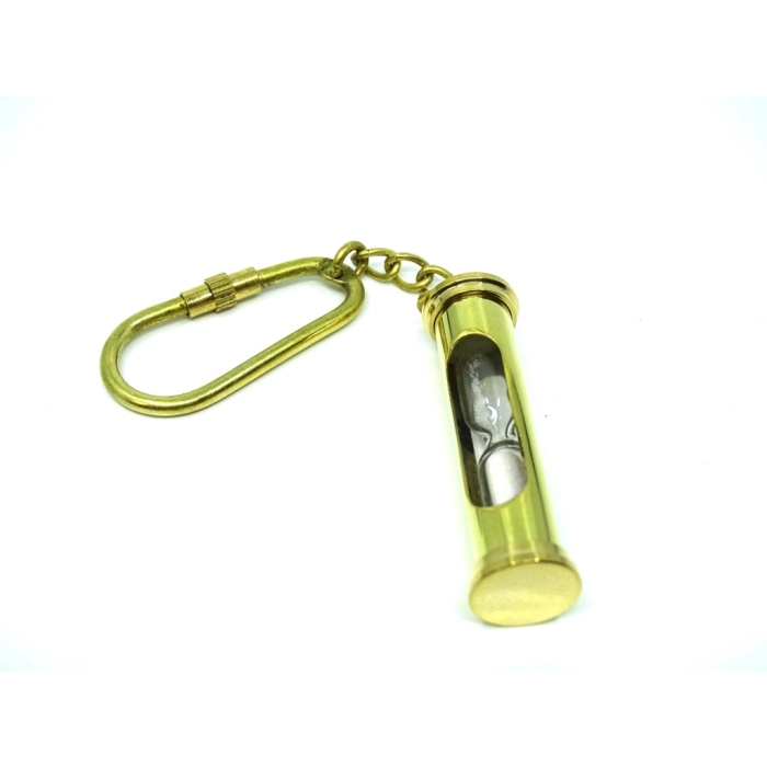 Schlüsselanhänger exklusiv - Sanduhr - Messing