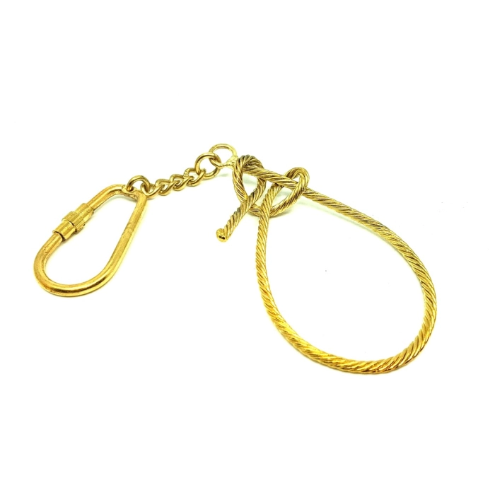 Exklusiver Schlüsselanhänger - Knoten - Messing