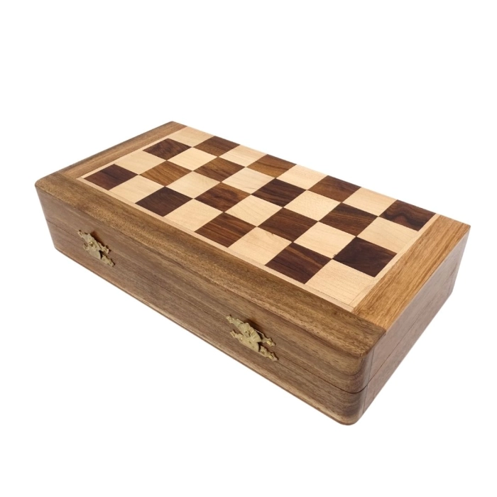Szachy magnetyczne z palisandru indyjskiego 30X30 cm