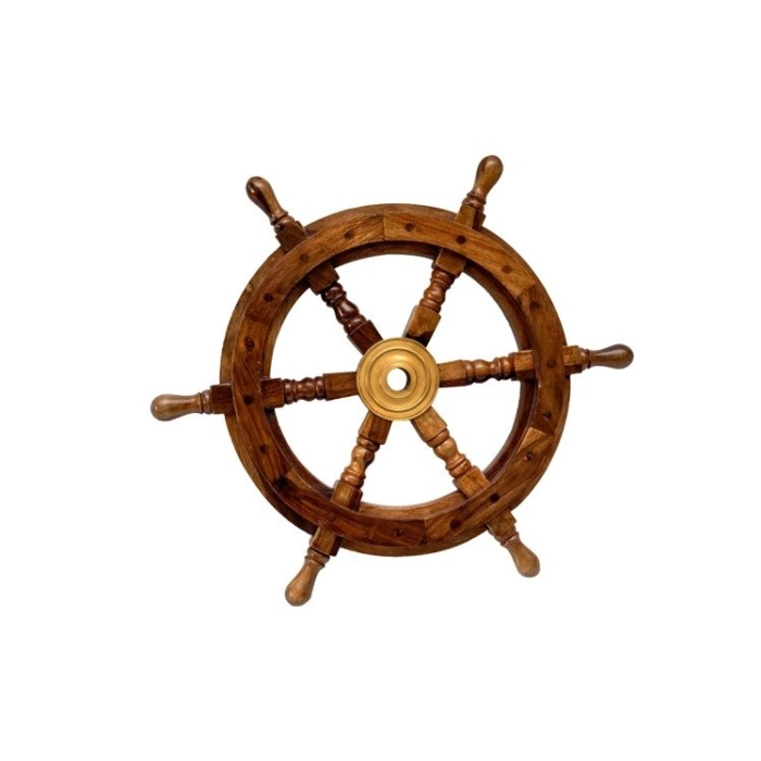 Drewniane koło sterowe – 45 cm