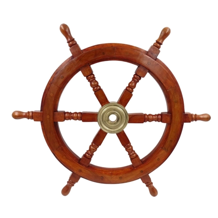 Drewniane koło sterowe – 60 cm
