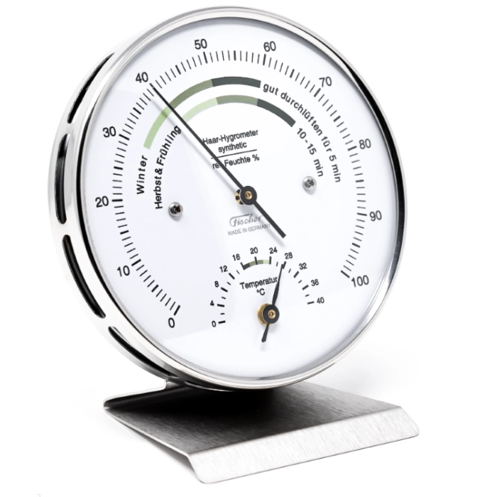 Fischer room hygrometer with thermometer and comfort scale