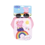 Czapka z daszkiem + okulary przeciwsłoneczne Świnka Peppa - produkt licencyjny