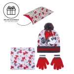 Komplet czapka komin rękawiczki Myszka Minnie - produkt licencyjny rozmiar 4-8 lat (53 cm)