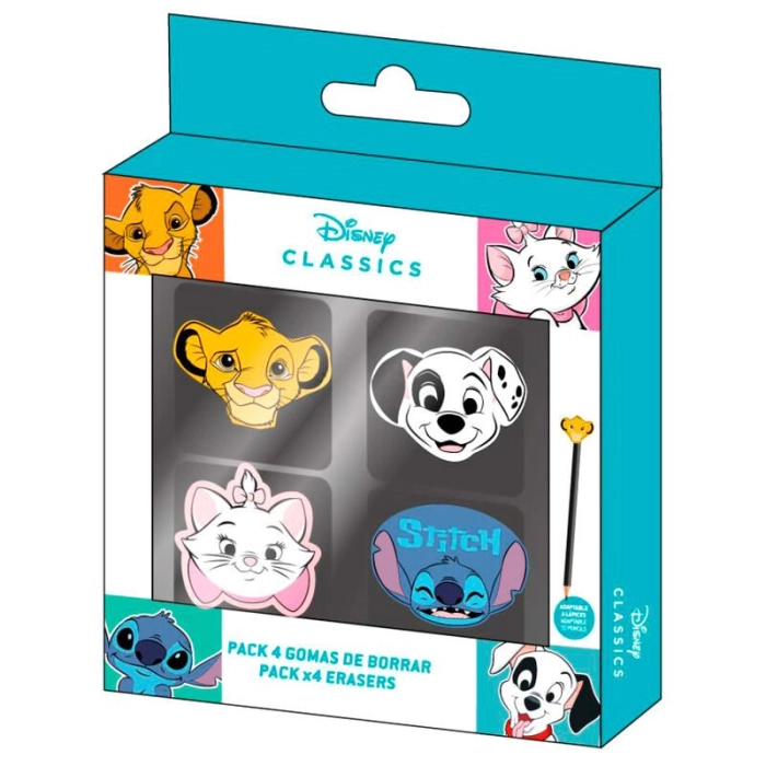 Disney radírok - licencelt termék 4 db