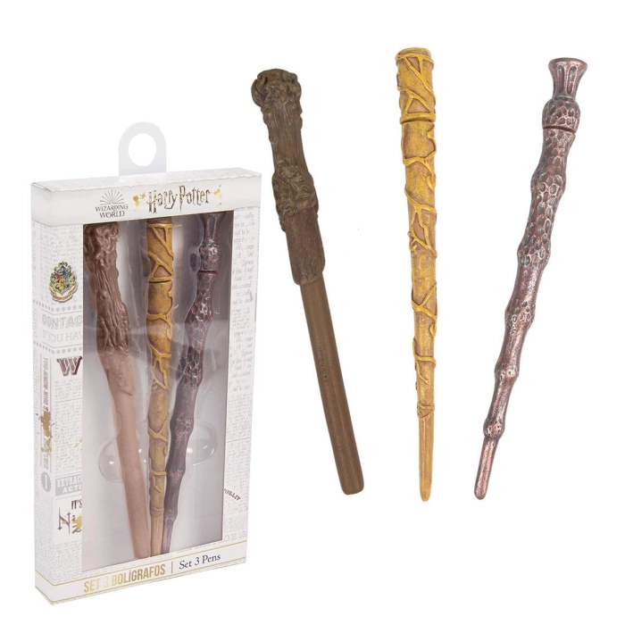 Harry-Potter-Kugelschreiber - Lizenzprodukt 3 Stück