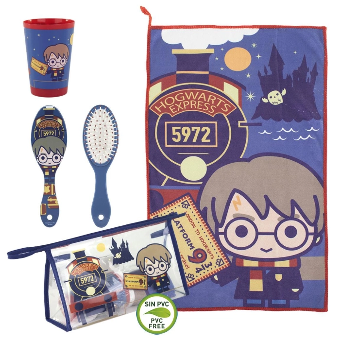 Zestaw łazienkowy Harry Potter kosmetyczka + ręcznik + kubek + szczotka - produkt licencyjny