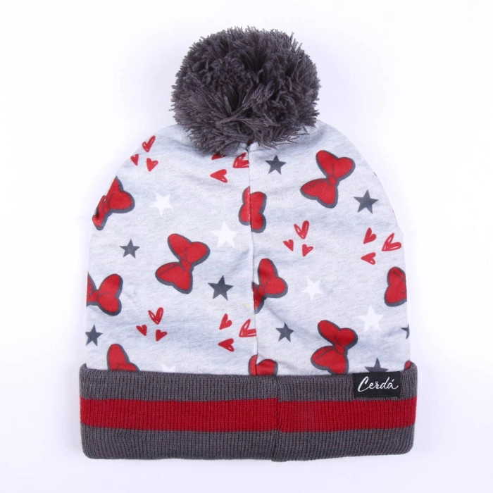 Komplet czapka komin rękawiczki Myszka Minnie - produkt licencyjny rozmiar 4-8 lat (53 cm)