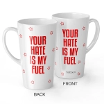 Ceramiczny kubek XL Latte Your hate is my fuel