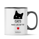 Ceramiczny kubek Cats make life better