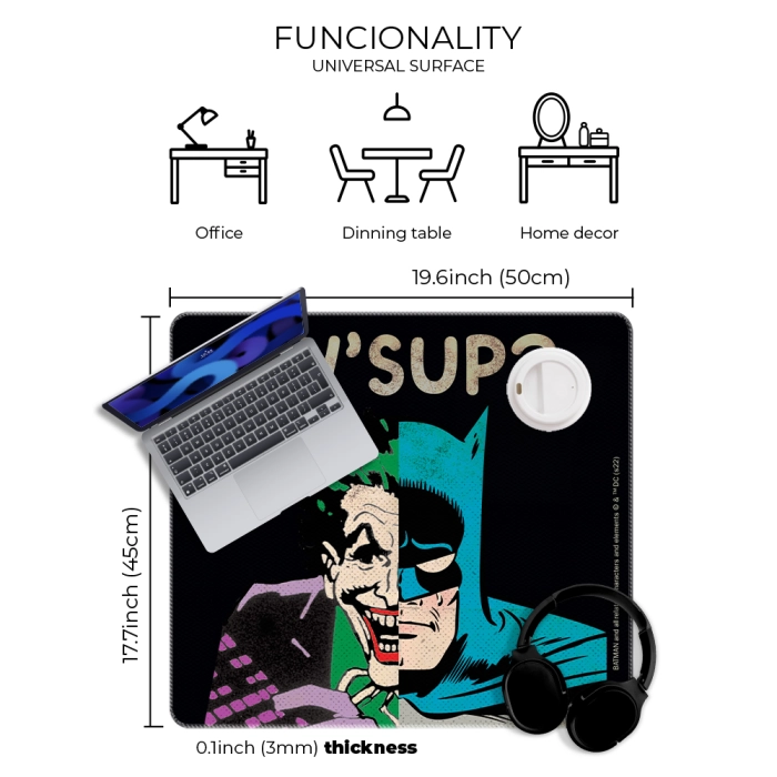 Mata na biurko DC Batman i Joker - 50x45 cm