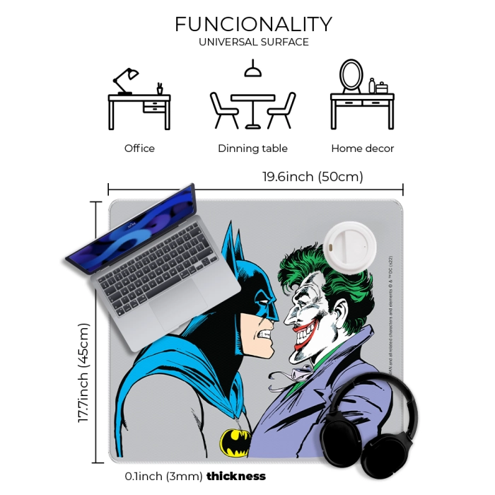 Mata na biurko DC Batman i Joker - 50x45 cm
