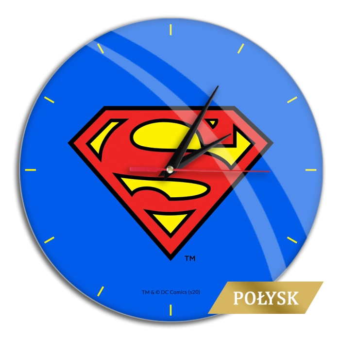 Zegar ścienny 29 cm - Superman - Produkt licencyjny