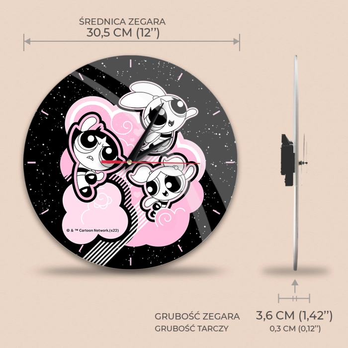 Zegar ścienny 30,5 cm Atomówki - Produkt licencyjny